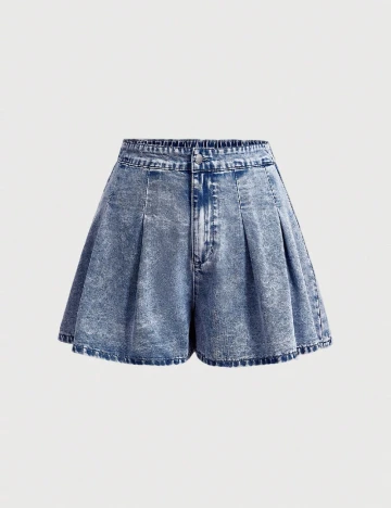 Pantaloni scurti SHEIN CURVE, albastru