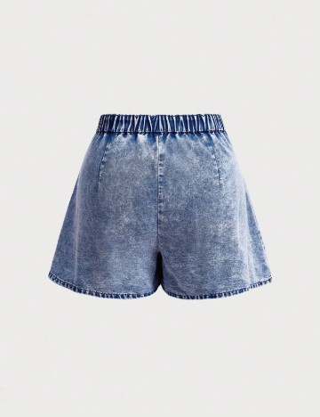 Pantaloni scurti SHEIN CURVE, albastru