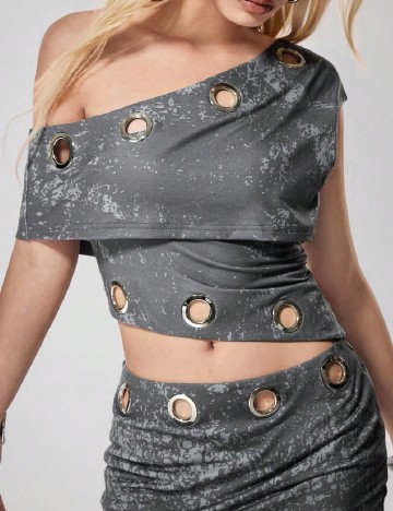 Rochie scurta SHEIN, gri