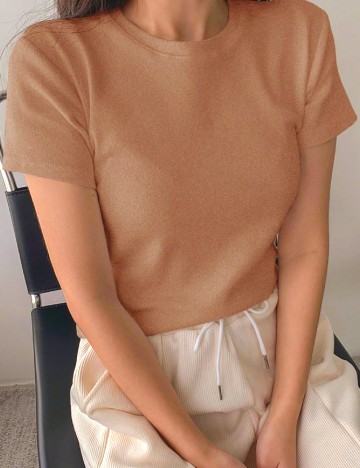 
						Tricou Dazy, maro deschis