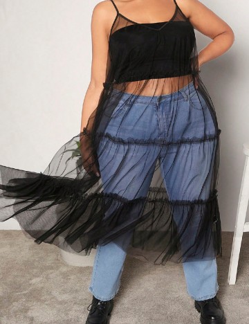 Rochie medie SHEIN CURVE, negru