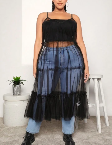 Rochie medie SHEIN CURVE, negru