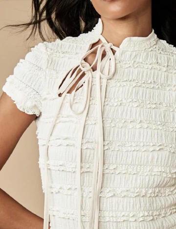 Rochie scurta Missguided, ecru