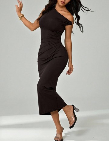 Rochie medie SHEIN, maro