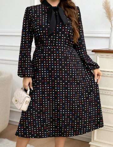 Rochie medie SHEIN CURVE, negru