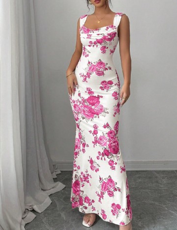 Rochie lunga SHEIN, floral print