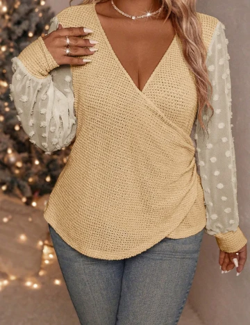 Bluza SHEIN CURVE, crem