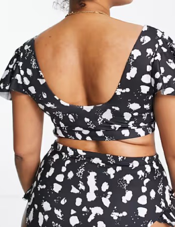 Chilot de  baie ASOS Curve, negru
