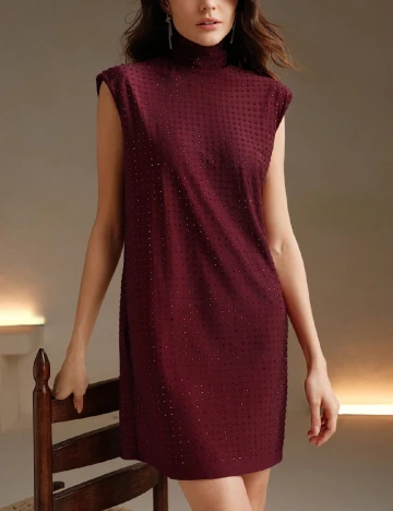 Rochie scurta Anewsta, pruna