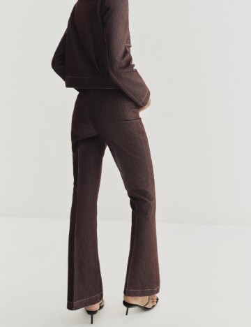 Pantaloni Zara, maro