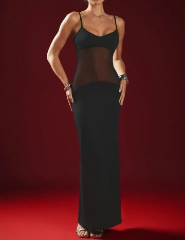 Rochie lunga Haute, negru