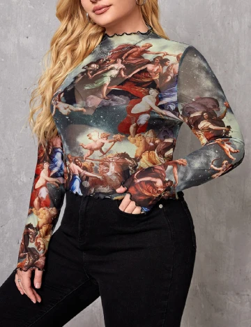 Bluza SHEIN CURVE, mix culori