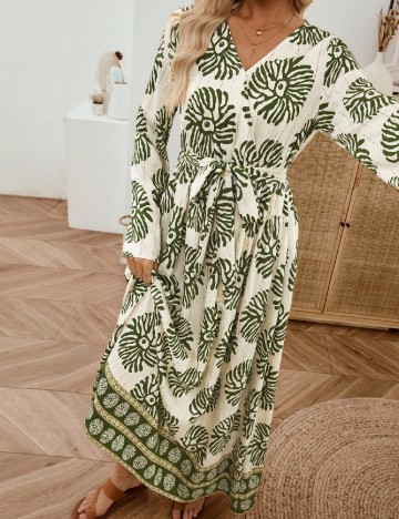 Rochie lunga Emery Rose, verde