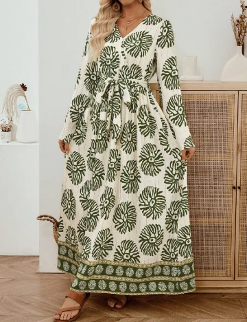 Rochie lunga Emery Rose, verde