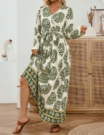 Rochie lunga Emery Rose, verde