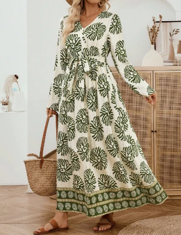 Rochie lunga Emery Rose, verde