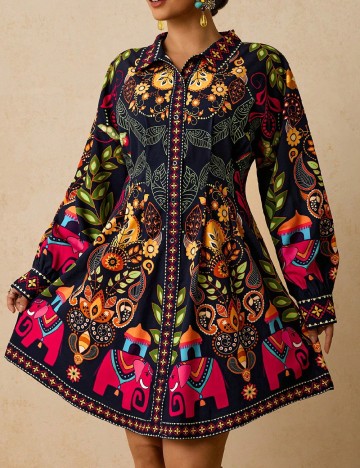 
						Rochie scurta SHEIN CURVE, mix culori