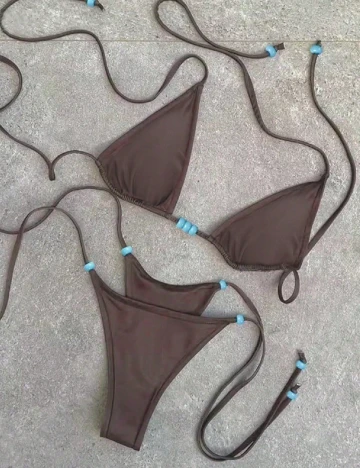 Costum de baie SHEIN, maro