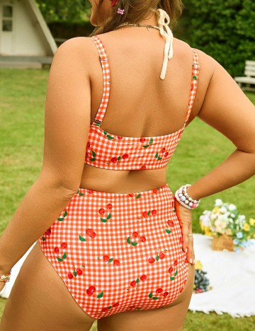 Costum de baie SHEIN CURVE, portocaliu