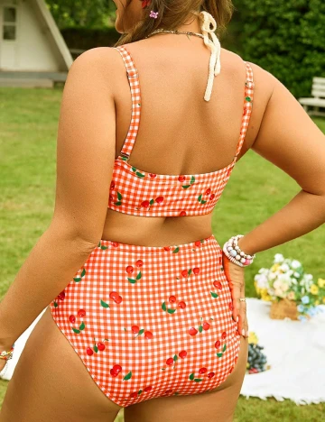 Costum de baie SHEIN CURVE, portocaliu