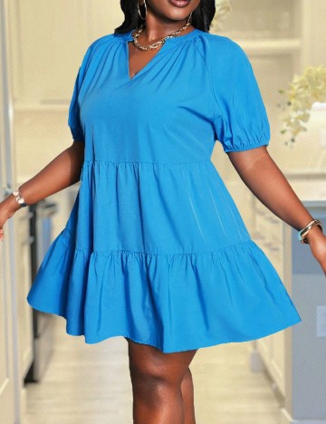 Rochie scurta SHEIN CURVE, albastru