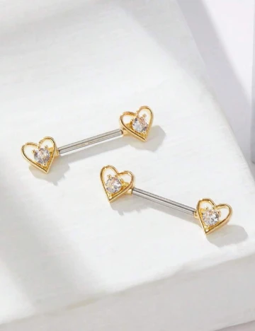 Set piercing-uri 2 bucati SHEIN, auriu/argintiu