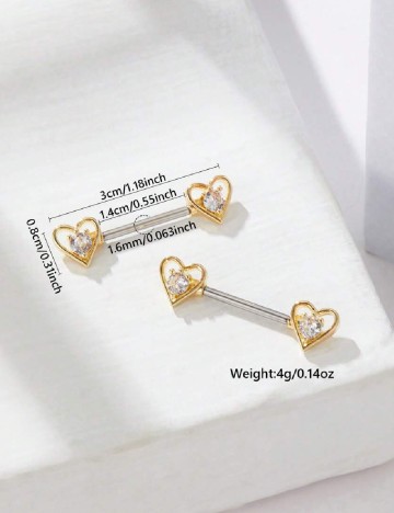 Set piercing-uri 2 bucati SHEIN, auriu/argintiu