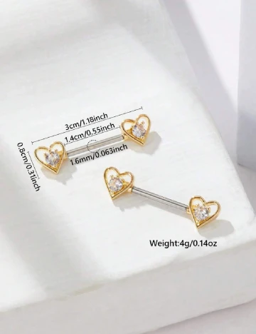 Set piercing-uri 2 bucati SHEIN, auriu/argintiu