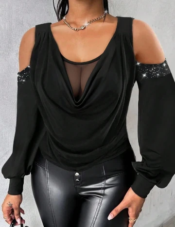 Bluza SHEIN CURVE, negru