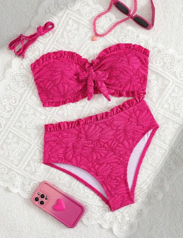 
						Costum de baie SHEIN, roz