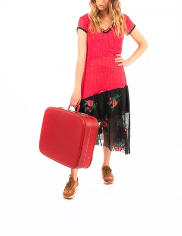Rochie medie Savage Culture, rosu