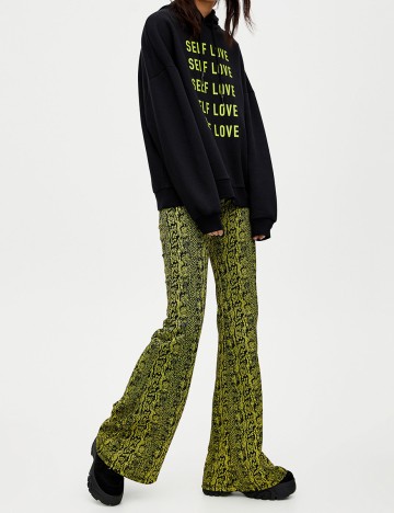 Pantaloni Pull&Bear, verde, S