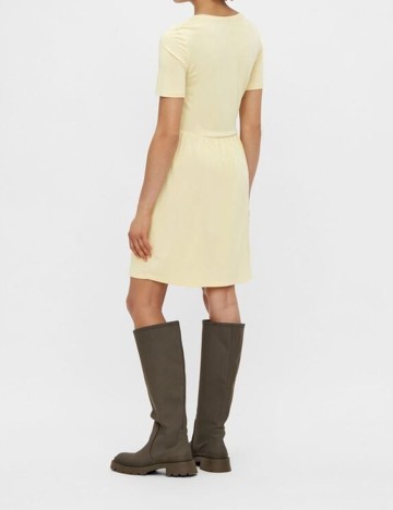 Rochie scurta Pieces, galben