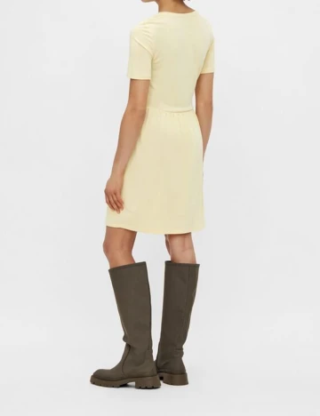 Rochie scurta Pieces, galben