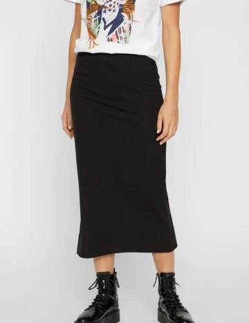 Fusta Pieces, negru, S Negru