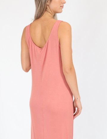 Rochie medie Pieces, roz pudra