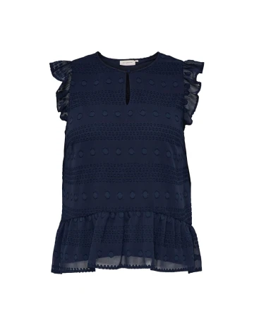 Bluza Only Carmakoma, bleumarin, 42