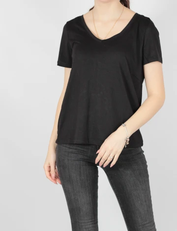 Tricou Pieces, negru, S
