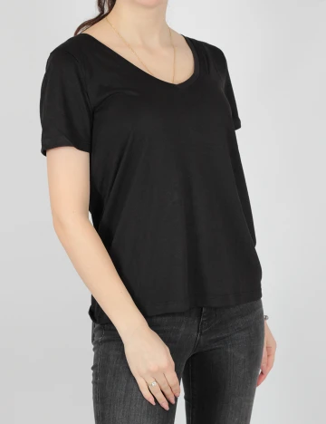 Tricou Pieces, negru, S