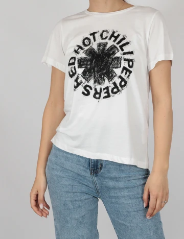 Tricou Noisy May, alb, S
