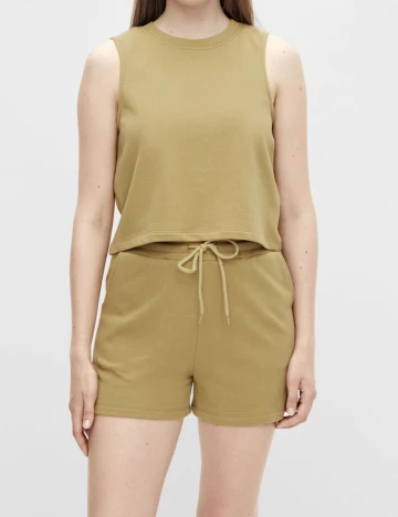 Top Pieces, kaki, M Verde