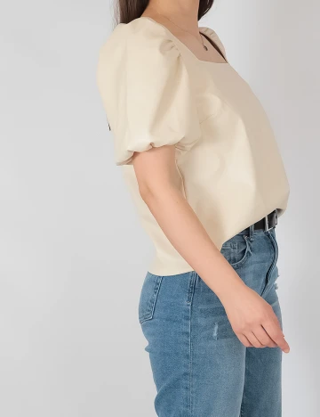 Bluza Pieces, crem, M