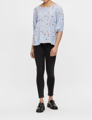 Bluza Pieces, albastru, L