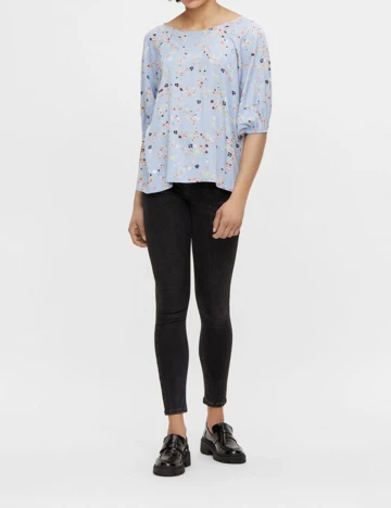 Bluza Pieces, albastru, L