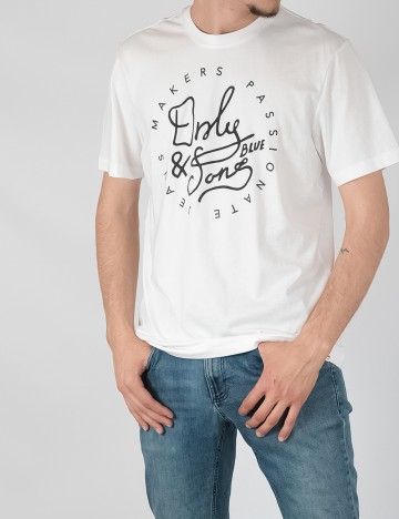Tricou Only, alb, L