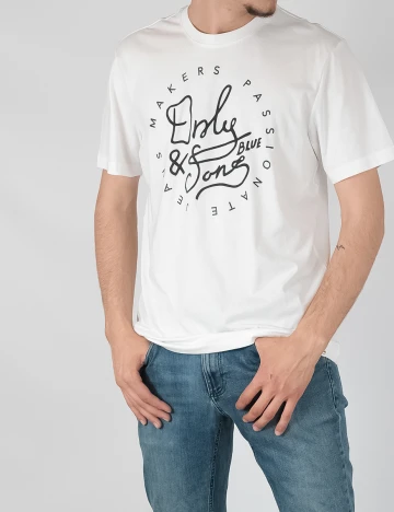 Tricou Only, alb, L