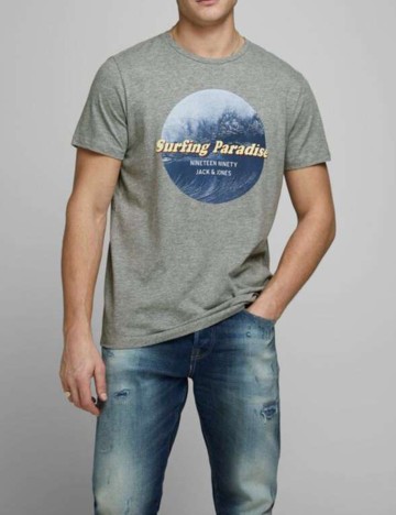 Tricou Jack&Jones, gri, M