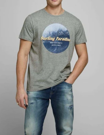 Tricou Jack&Jones, gri, M