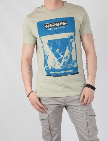 Tricou Tom Tailor, verde, M