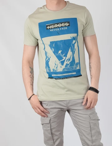 Tricou Tom Tailor, verde, M Verde